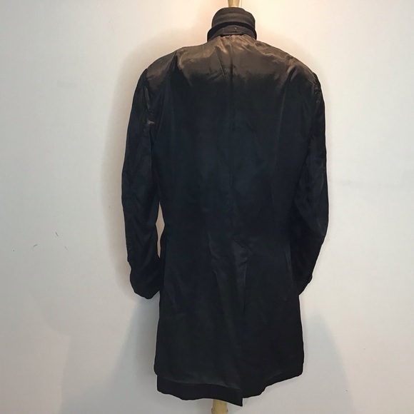 Eagle Clothes Black Wool Four Button MidLength Vintage Notch Collar Overcoat 44 - Picture 11 of 15